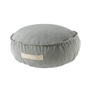 Pouffe Round Grey